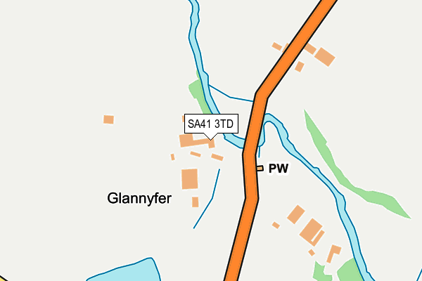 SA41 3TD map - OS OpenMap – Local (Ordnance Survey)