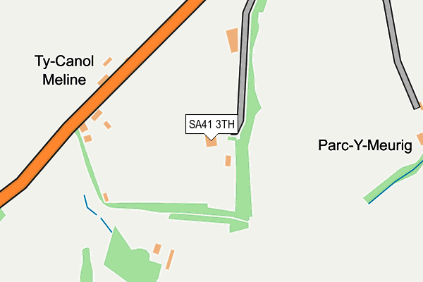 SA41 3TH map - OS OpenMap – Local (Ordnance Survey)