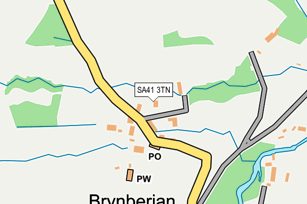 SA41 3TN map - OS OpenMap – Local (Ordnance Survey)