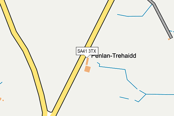 SA41 3TX map - OS OpenMap – Local (Ordnance Survey)