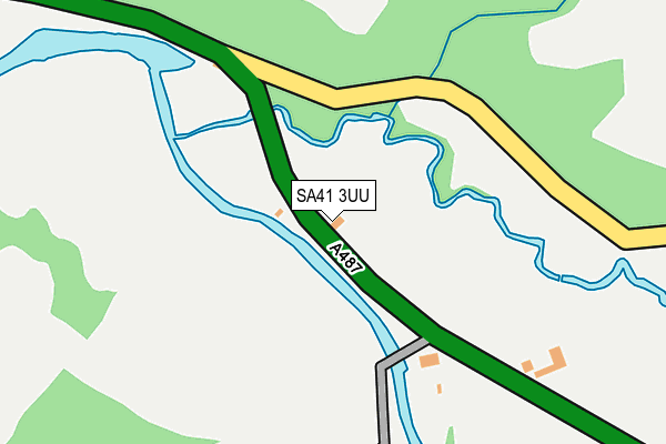 SA41 3UU map - OS OpenMap – Local (Ordnance Survey)