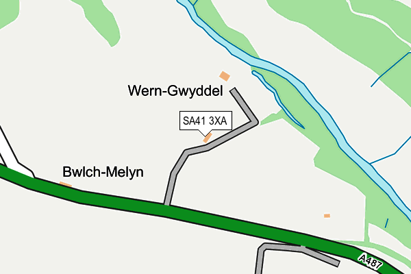 SA41 3XA map - OS OpenMap – Local (Ordnance Survey)