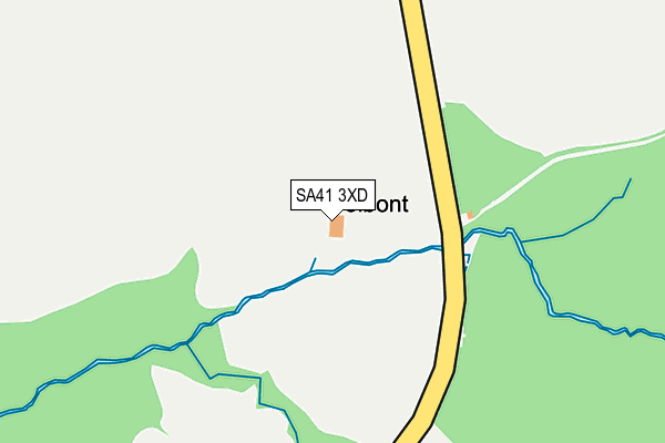 SA41 3XD map - OS OpenMap – Local (Ordnance Survey)