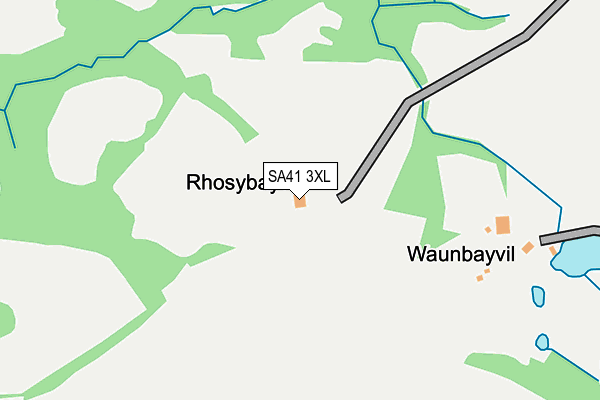 SA41 3XL map - OS OpenMap – Local (Ordnance Survey)