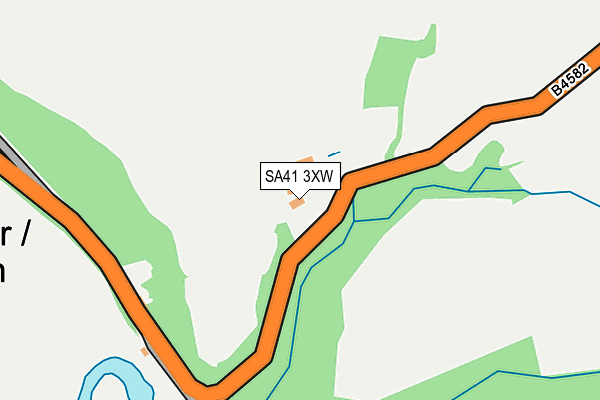 SA41 3XW map - OS OpenMap – Local (Ordnance Survey)