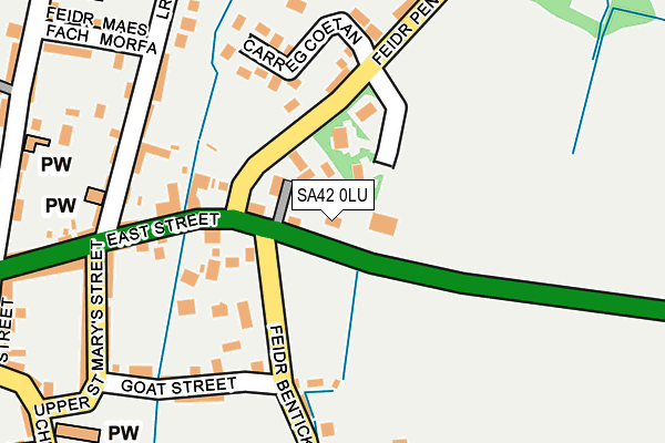SA42 0LU map - OS OpenMap – Local (Ordnance Survey)