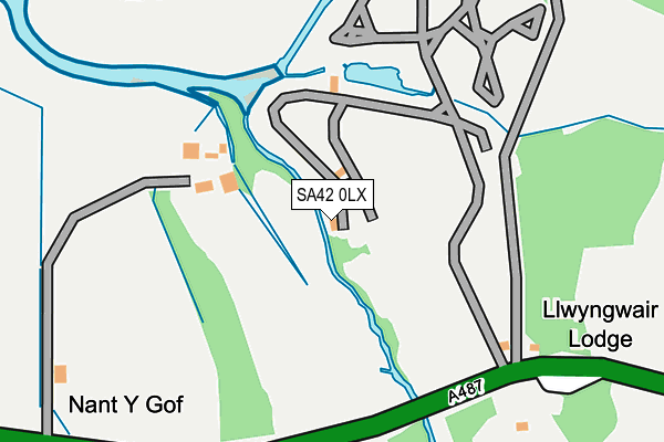 SA42 0LX map - OS OpenMap – Local (Ordnance Survey)