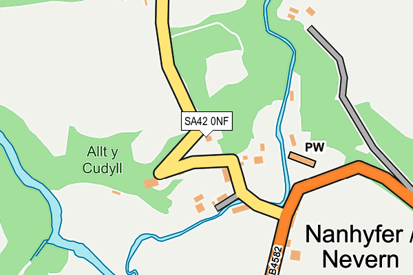 SA42 0NF map - OS OpenMap – Local (Ordnance Survey)