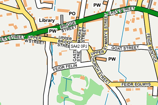 SA42 0PJ map - OS OpenMap – Local (Ordnance Survey)