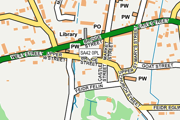 SA42 0PL map - OS OpenMap – Local (Ordnance Survey)
