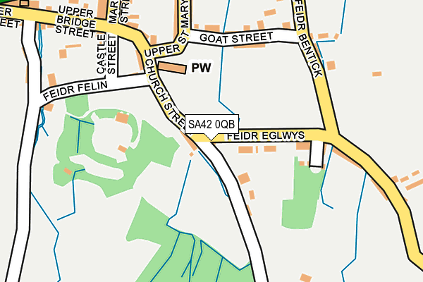SA42 0QB map - OS OpenMap – Local (Ordnance Survey)