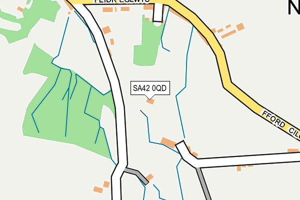 SA42 0QD map - OS OpenMap – Local (Ordnance Survey)
