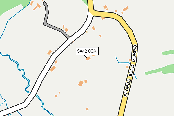 SA42 0QX map - OS OpenMap – Local (Ordnance Survey)