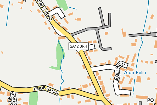 SA42 0RH map - OS OpenMap – Local (Ordnance Survey)