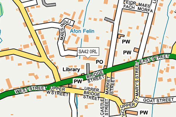 SA42 0RL map - OS OpenMap – Local (Ordnance Survey)