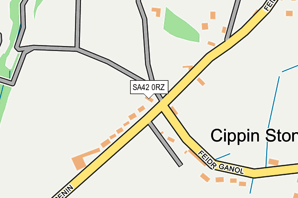 SA42 0RZ map - OS OpenMap – Local (Ordnance Survey)