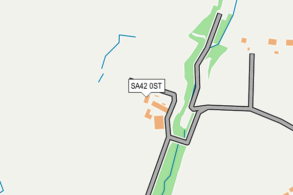 SA42 0ST map - OS OpenMap – Local (Ordnance Survey)