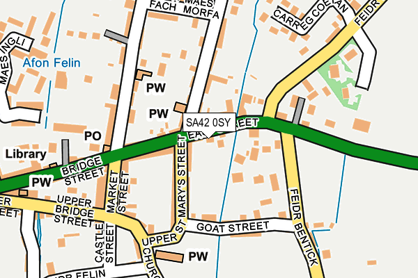 SA42 0SY map - OS OpenMap – Local (Ordnance Survey)