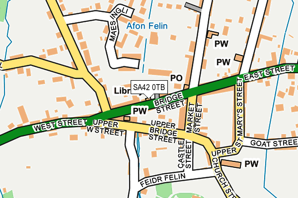 SA42 0TB map - OS OpenMap – Local (Ordnance Survey)