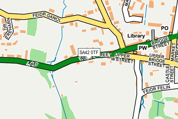 SA42 0TF map - OS OpenMap – Local (Ordnance Survey)