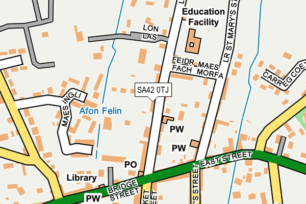 SA42 0TJ map - OS OpenMap – Local (Ordnance Survey)