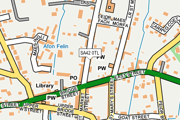 SA42 0TL map - OS OpenMap – Local (Ordnance Survey)
