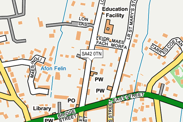 SA42 0TN map - OS OpenMap – Local (Ordnance Survey)