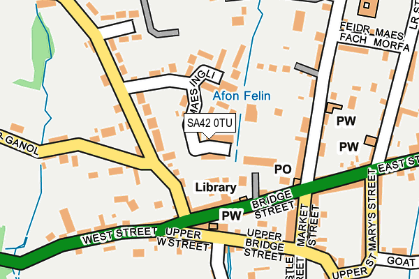 SA42 0TU map - OS OpenMap – Local (Ordnance Survey)