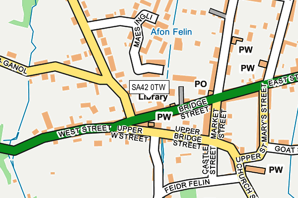 SA42 0TW map - OS OpenMap – Local (Ordnance Survey)