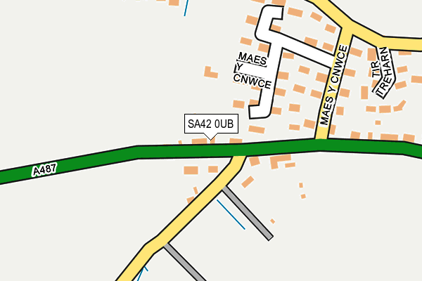 SA42 0UB map - OS OpenMap – Local (Ordnance Survey)