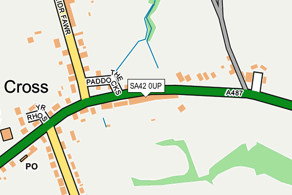 SA42 0UP map - OS OpenMap – Local (Ordnance Survey)