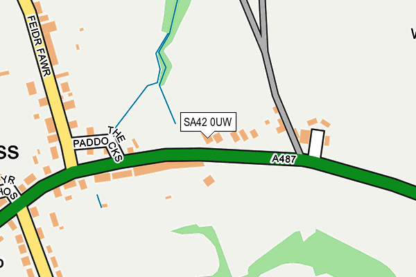 SA42 0UW map - OS OpenMap – Local (Ordnance Survey)