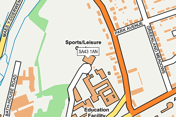 SA43 1AN map - OS OpenMap – Local (Ordnance Survey)