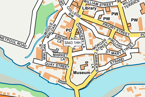 SA43 1HH map - OS OpenMap – Local (Ordnance Survey)