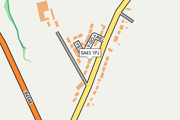 SA43 1PJ map - OS OpenMap – Local (Ordnance Survey)