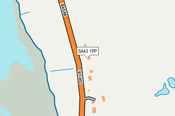 SA43 1PP map - OS OpenMap – Local (Ordnance Survey)