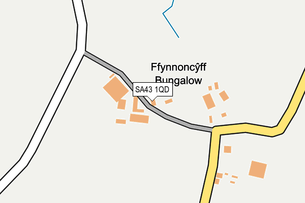 SA43 1QD map - OS OpenMap – Local (Ordnance Survey)