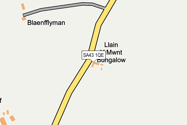 SA43 1QE map - OS OpenMap – Local (Ordnance Survey)