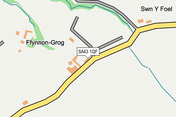 SA43 1QF map - OS OpenMap – Local (Ordnance Survey)
