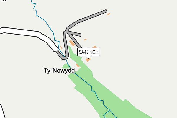 SA43 1QH map - OS OpenMap – Local (Ordnance Survey)
