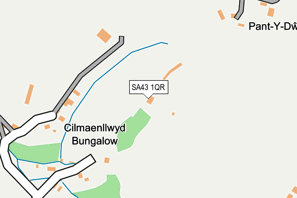 SA43 1QR map - OS OpenMap – Local (Ordnance Survey)