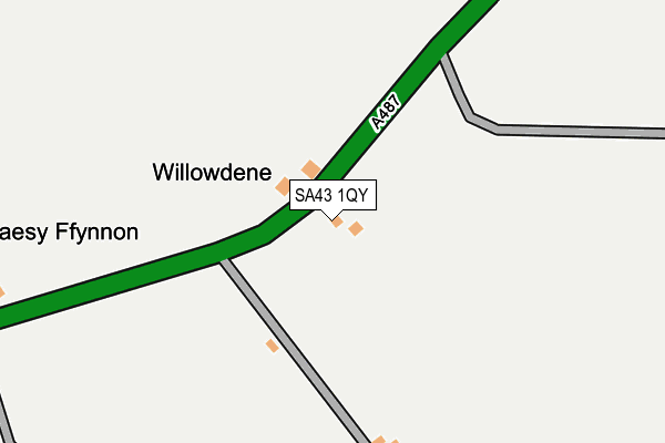 SA43 1QY map - OS OpenMap – Local (Ordnance Survey)