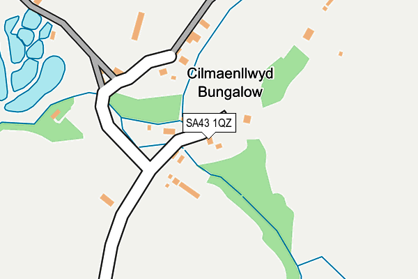 SA43 1QZ map - OS OpenMap – Local (Ordnance Survey)
