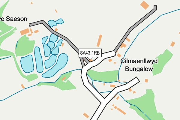 SA43 1RB map - OS OpenMap – Local (Ordnance Survey)