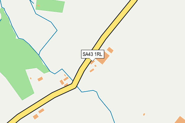 SA43 1RL map - OS OpenMap – Local (Ordnance Survey)