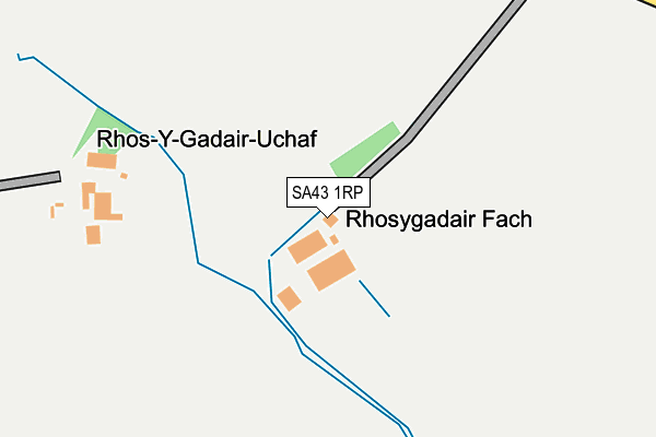 SA43 1RP map - OS OpenMap – Local (Ordnance Survey)