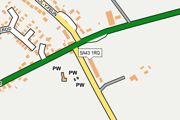 SA43 1RQ map - OS OpenMap – Local (Ordnance Survey)