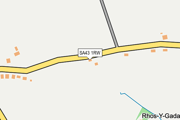 SA43 1RW map - OS OpenMap – Local (Ordnance Survey)