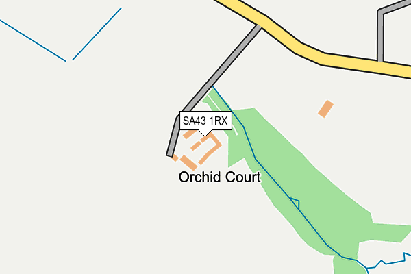 SA43 1RX map - OS OpenMap – Local (Ordnance Survey)