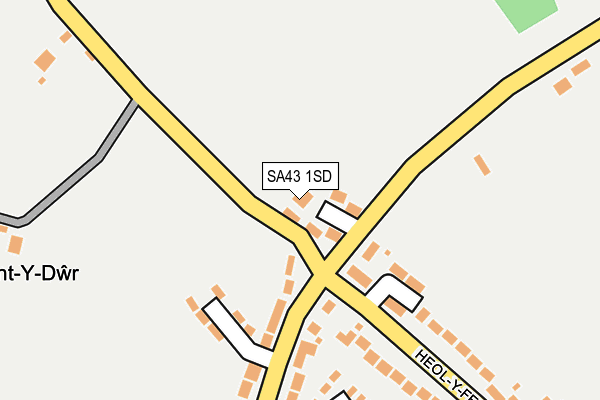 SA43 1SD map - OS OpenMap – Local (Ordnance Survey)